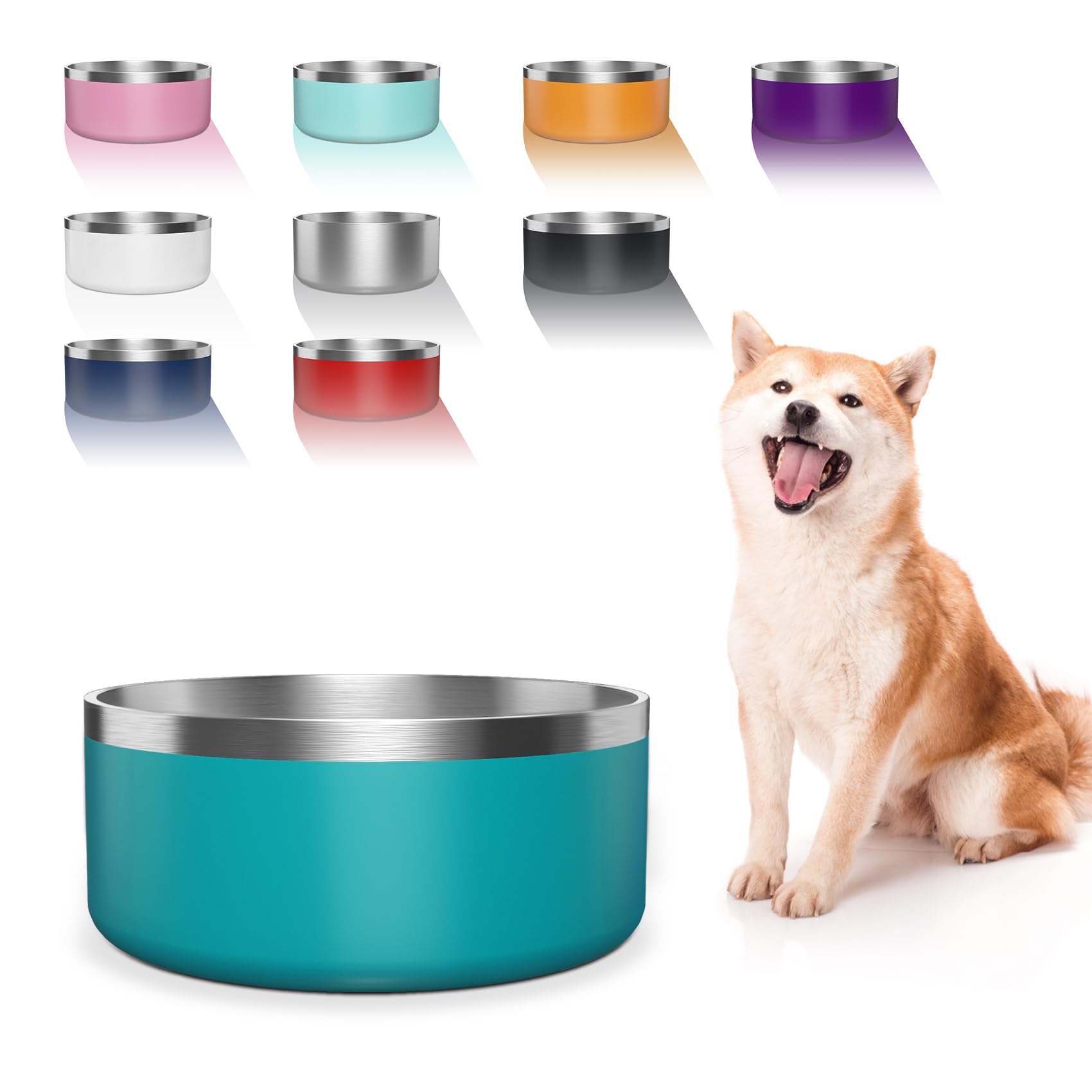 Tazón Wenbokmin de acero inoxidable para perro, duradero y fácil de limpiar.
