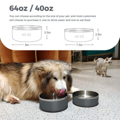Tazón Wenbokmin para perros, enfoque lateral, apto para agua y comida.