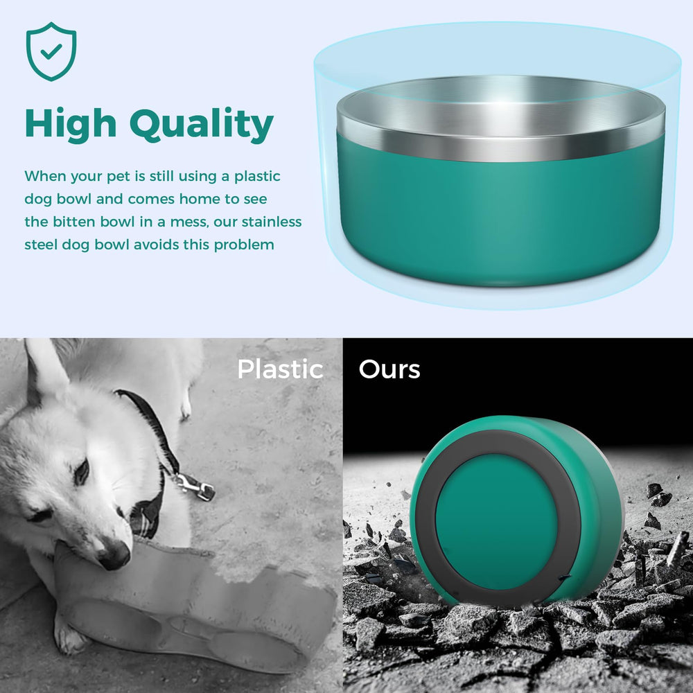 Capacidad de 40 oz, ideal para perros medianos.