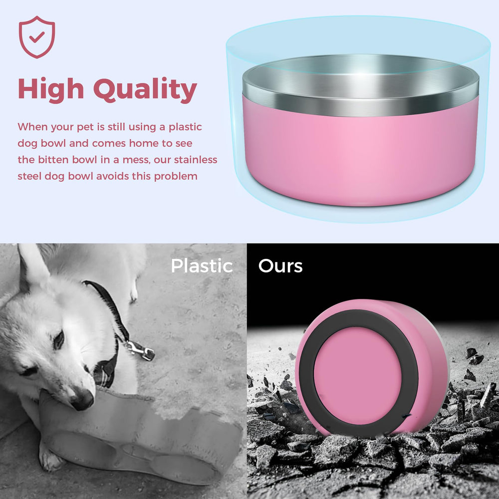 WENBOKMIN cuenco rosa, perfecto para alimentación y agua diarias.
