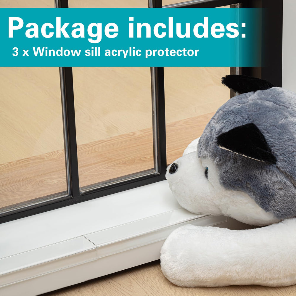 Protección Wenqik para perros y gatos en alfeizar de ventana.