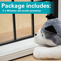 Protección Wenqik para perros y gatos en alfeizar de ventana.