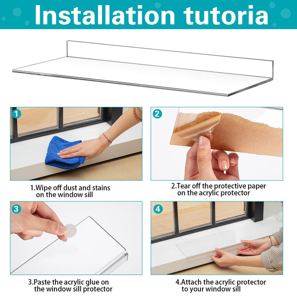 Material plástico resistente Wenqik para alfeizares y uso diario