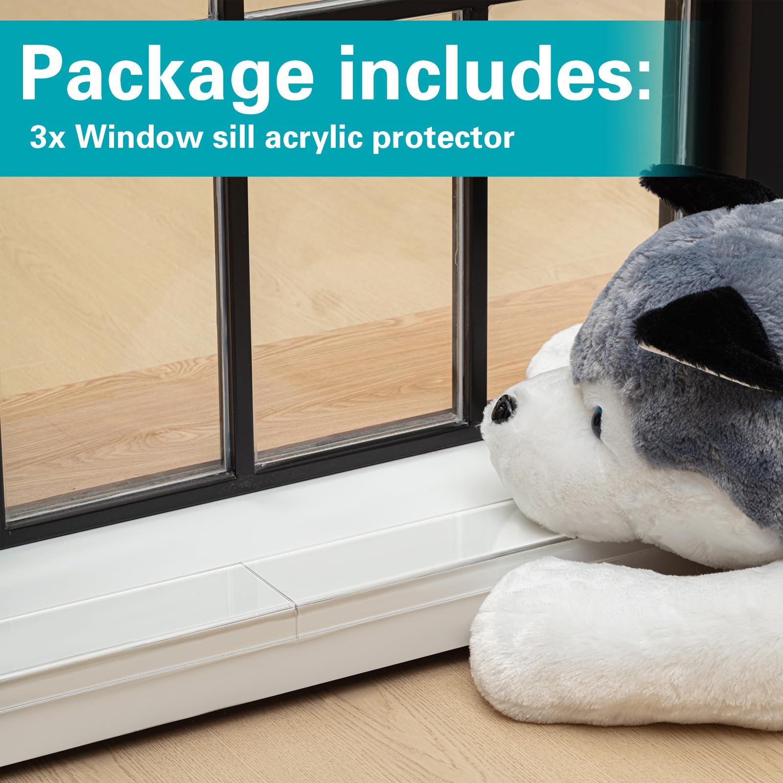 Protector Wenqik en repisa de ventana resistente a mordiscos de mascota