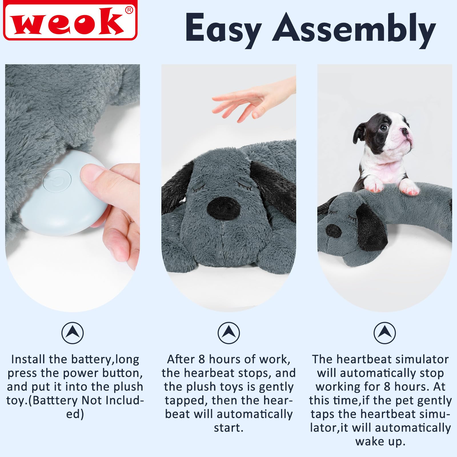 WEOK peluche latido ideal para entrenamiento y rutina
