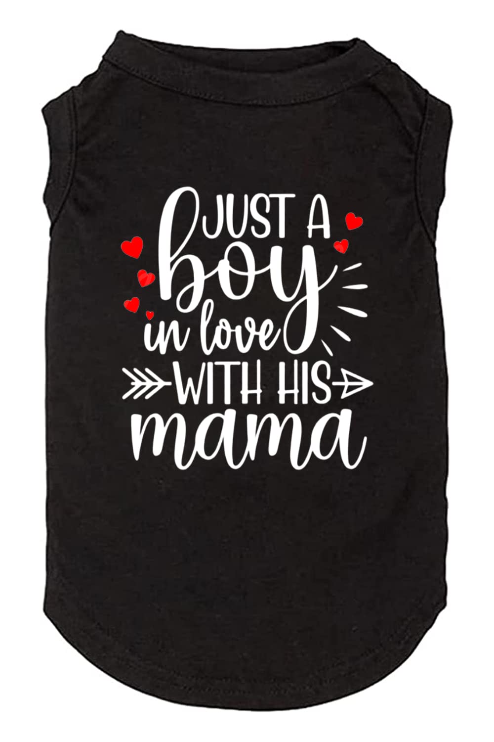 weokwock camiseta perro niño enamorado de mamá en negro, ideal para paseos diarios