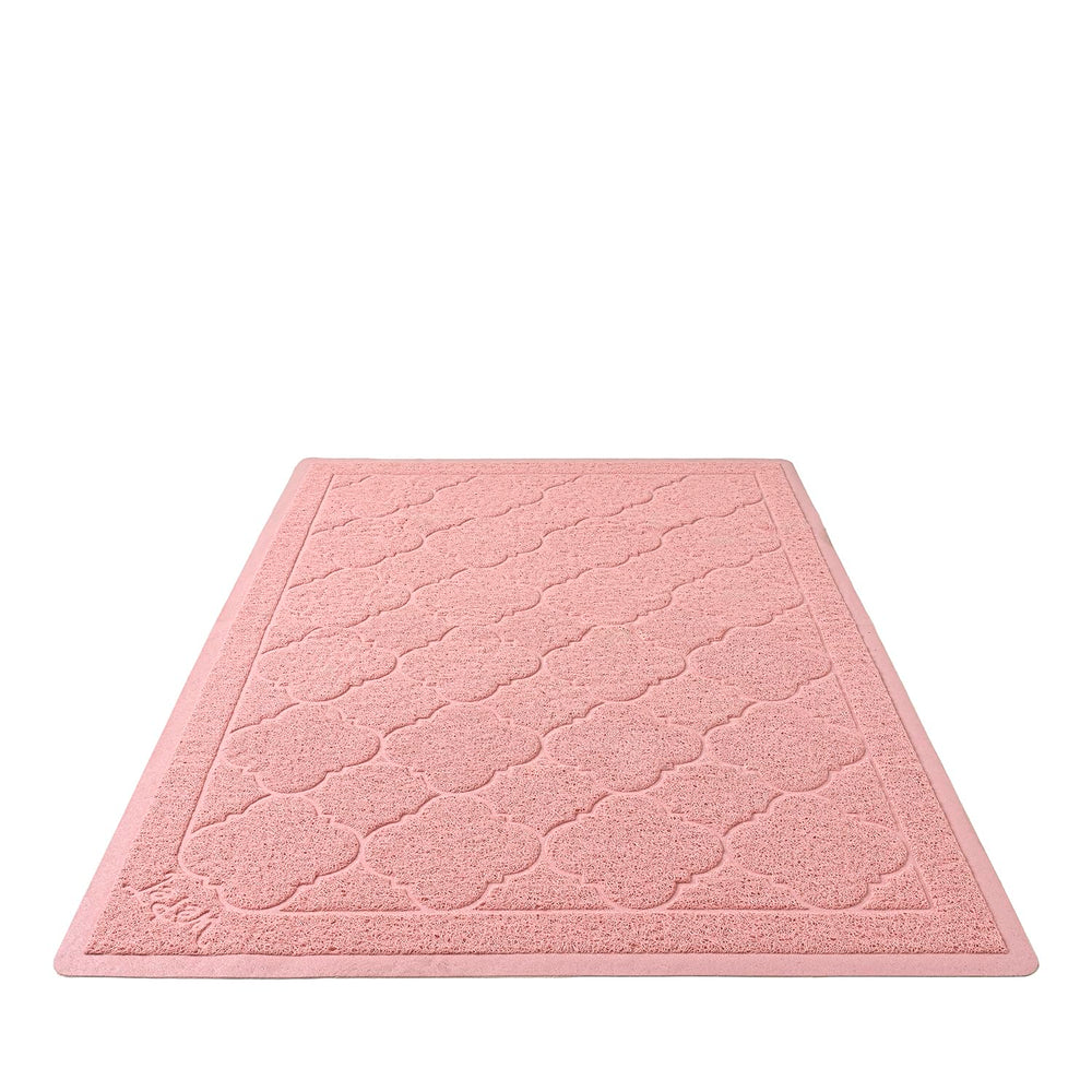 WePet alfombra para arena de gato rosa XXL 47x36, atrapa arena