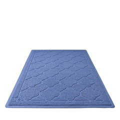 Alfombrilla WePet para caja de arena de gatos azul cielo, retiene arena y facilita la limpieza.