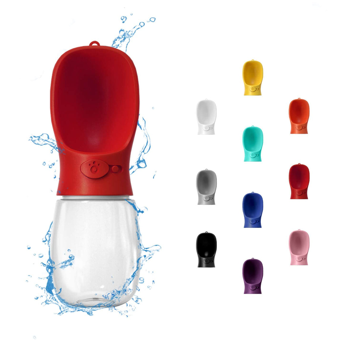 WePet botellita-portátil 350 ml para paseos sin fugas.