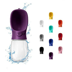 WePet botella agua portátil para perro 12oz, ideal para paseos y rutas.