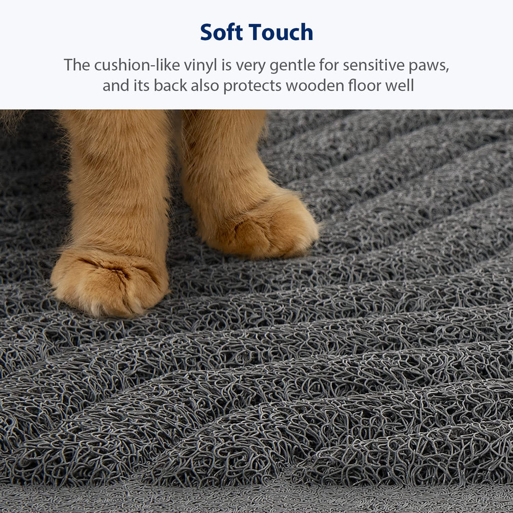 WePet PVC premium sin ftalatos y BPA, seguro para patas sensibles.