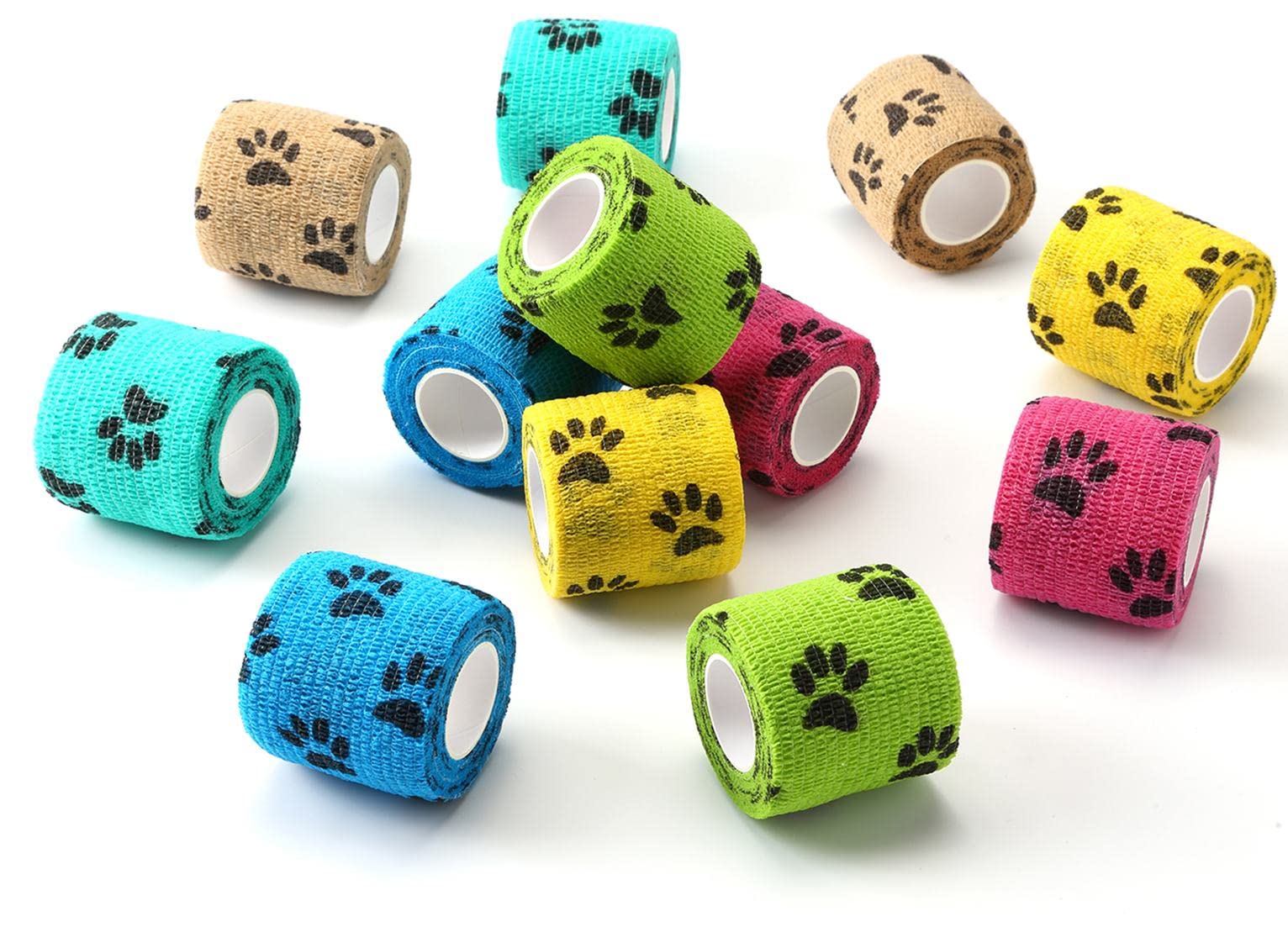 WePet Pet Wrap: paquete de 12 rollos visibles, práctico para emergencias
