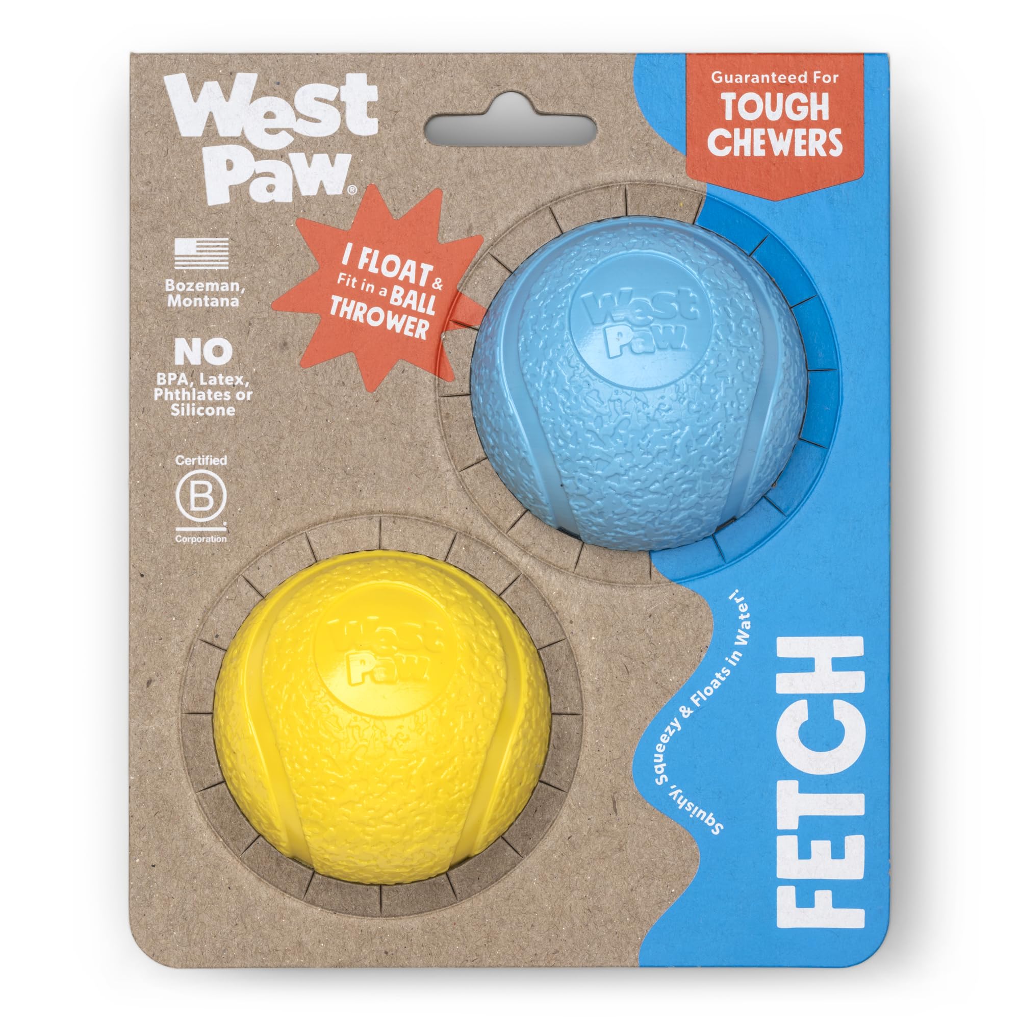 WEST PAW Boundr Bola Rebote azul aguamarina para juego dinámico al aire libre.
