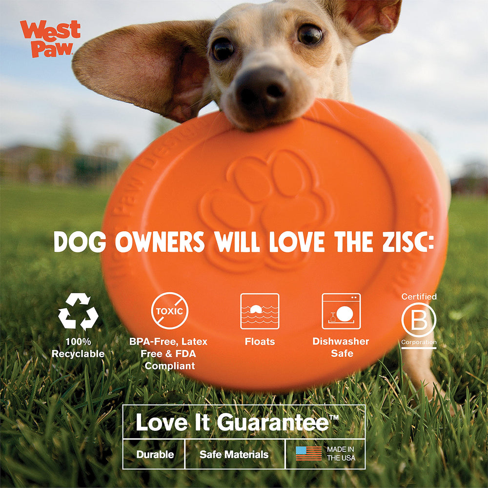 West Paw Zisc disco suave para mordida, amable con la boca y para juegos prolongados.