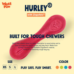 WEST PAW Zogoflex Hurley: mordedor-resistente para perros grandes durante sesiones de juego intenso.