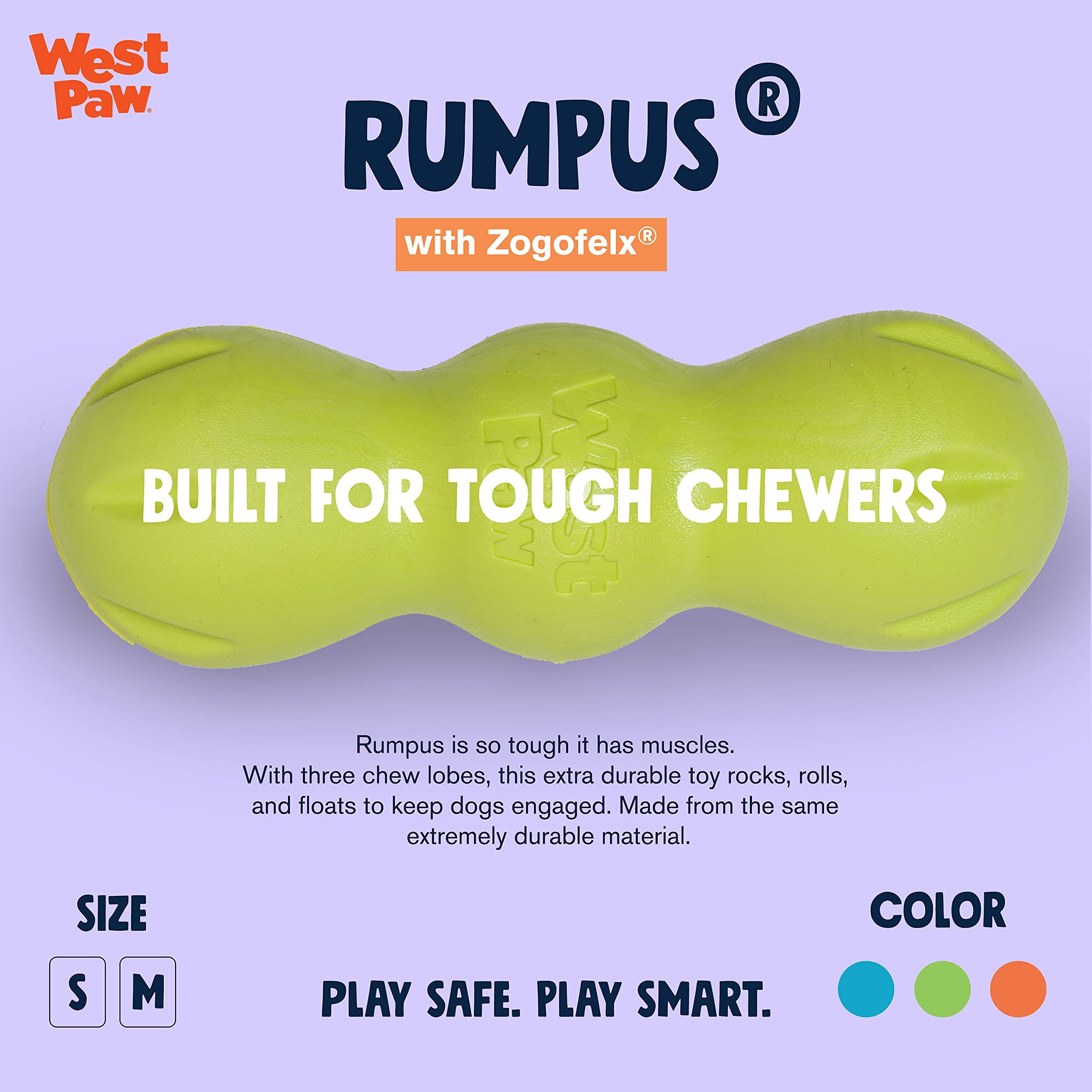 WEST PAW Zogoflex Rumpus, juguete flotante para juegos en agua
