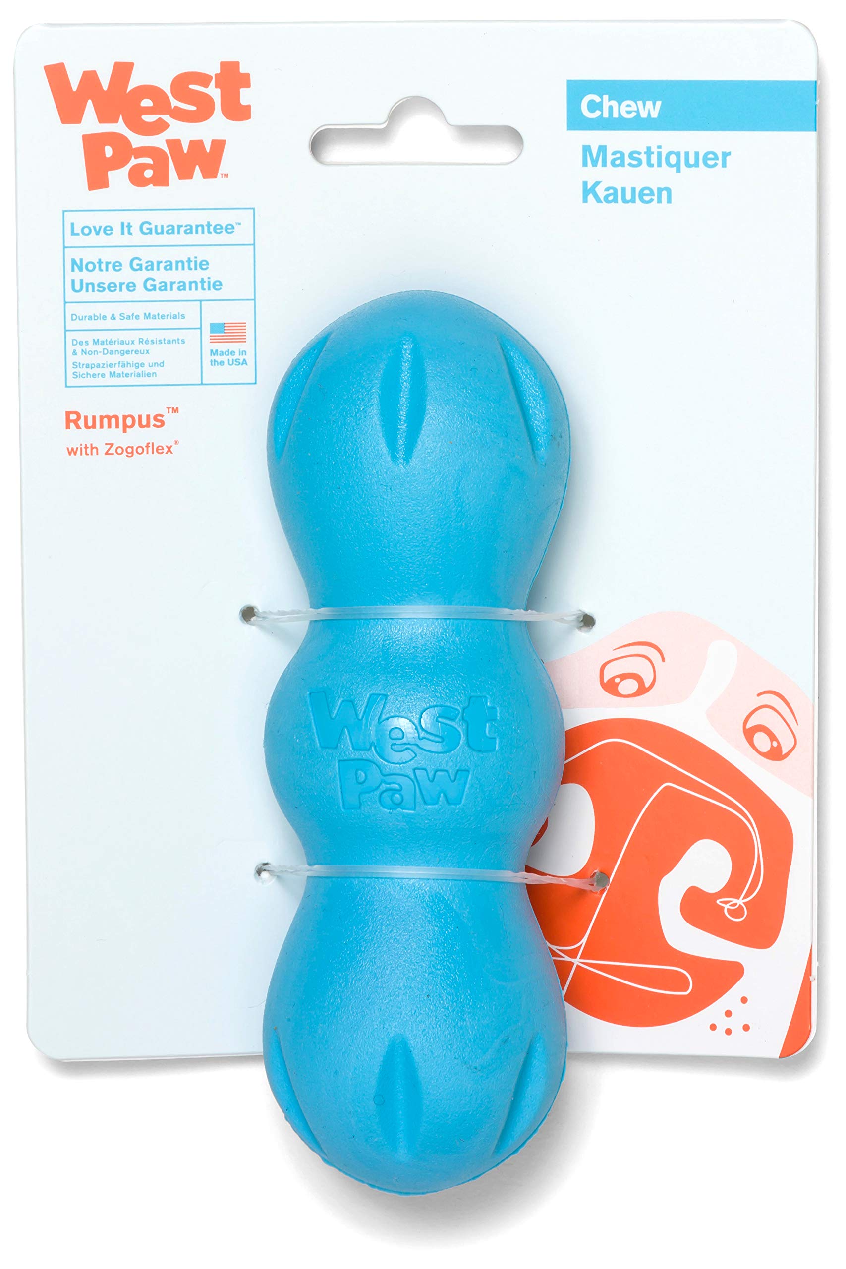 WEST PAW Zogoflex Rumpus, adecuado para dientes fuertes, masticación prolongada