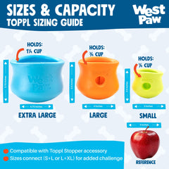WEST PAW Zogoflex Toppl diseño duradero, fácil de agarrar para perros.