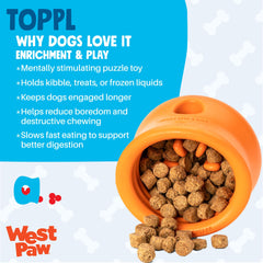 WEST PAW Zogoflex Toppl juguete interactivo, ideal para morder y jugar en casa.