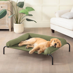 Western Home cama perro elevada enfriamiento grande, soporte cuello cómodo al aire libre