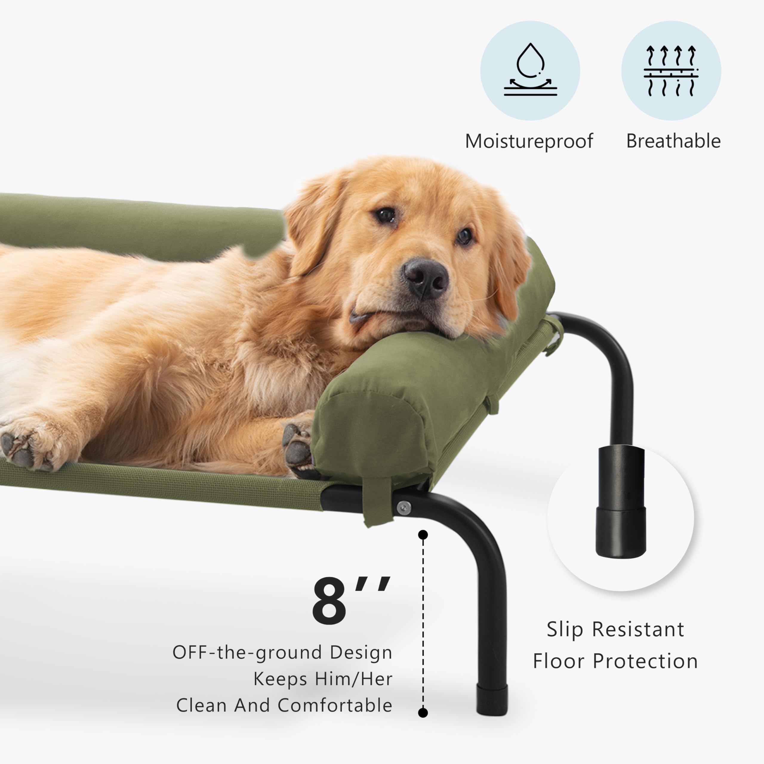 Western Home cama perro elevada malla transpirable, ideal para verano y camping