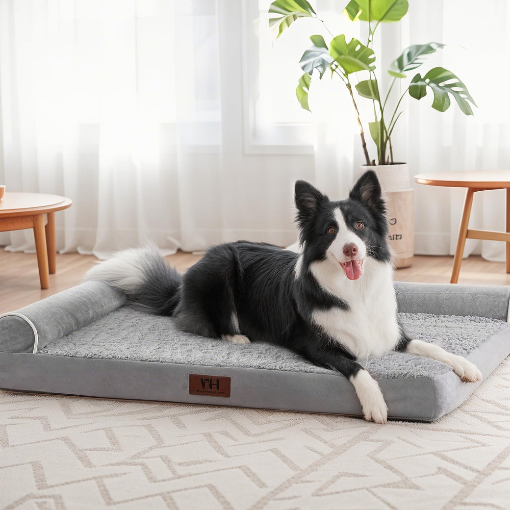 Cama ortopédica Western Home para perros grandes, enfoque frontal con soporte estable.
