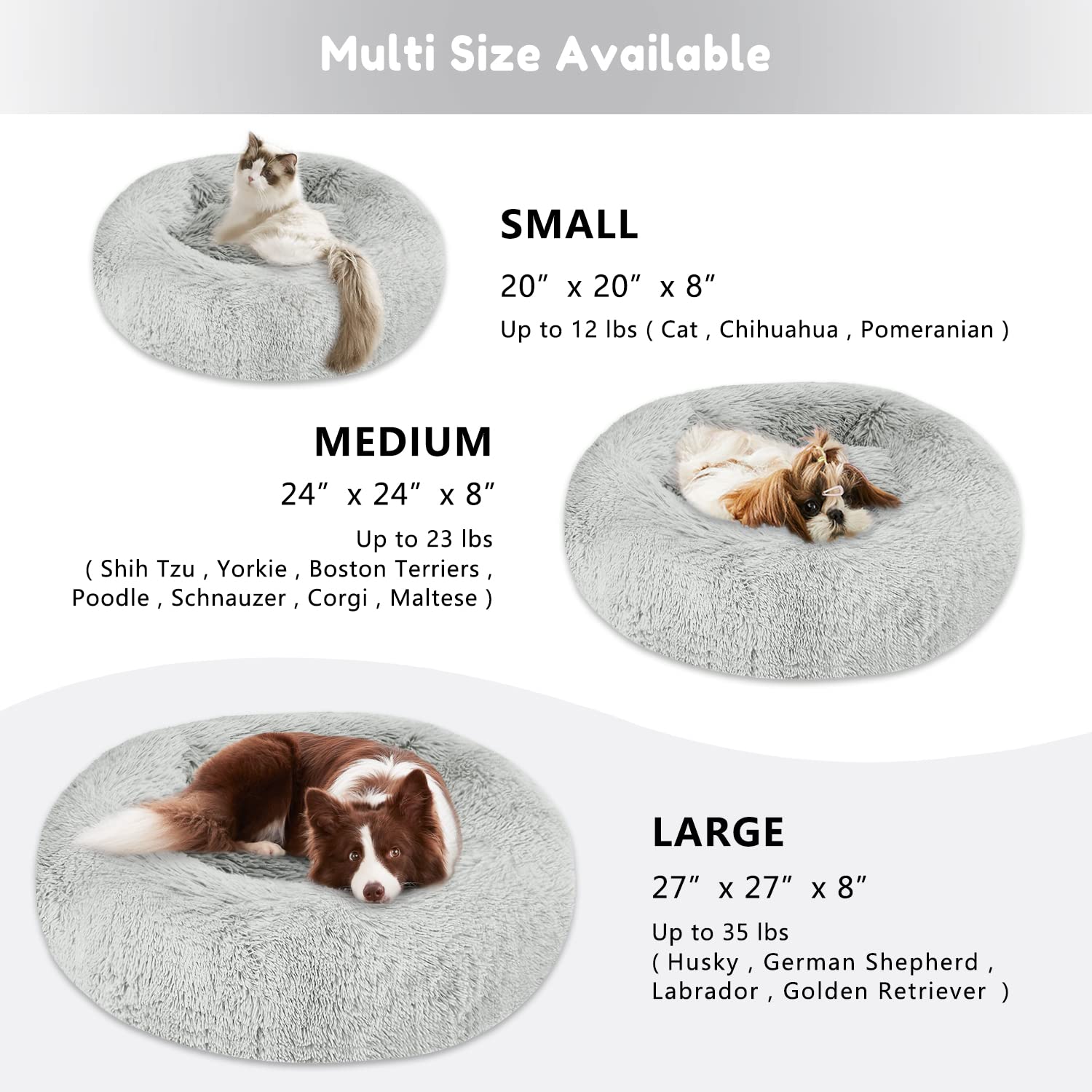 Western Home WH Cama Calmante tamaños disponibles: opciones para perros y gatos pequeños a medianos