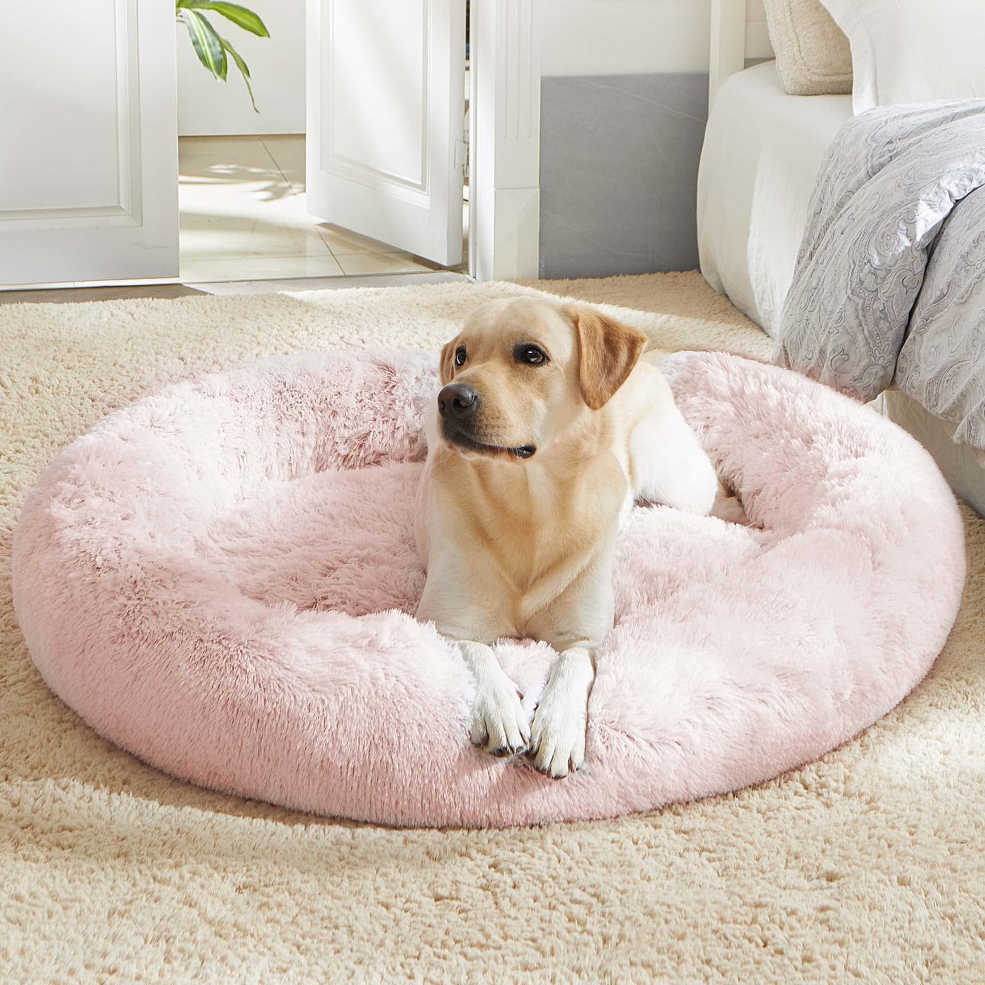 Western Home WH cama donut acogedora para perros y gatos, refugio cálido.