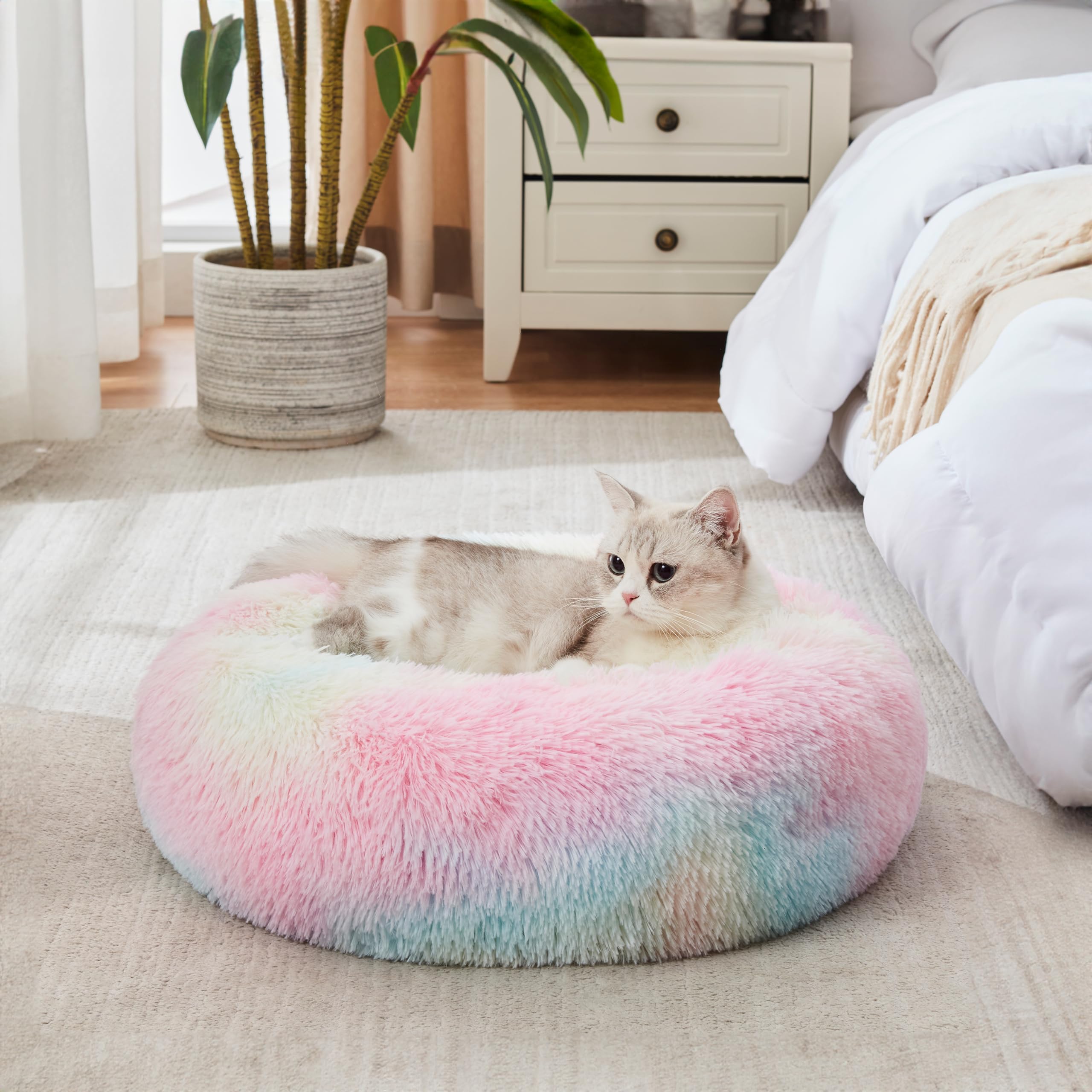 Western Home WH cama donut interior acolchado para apoyo suave