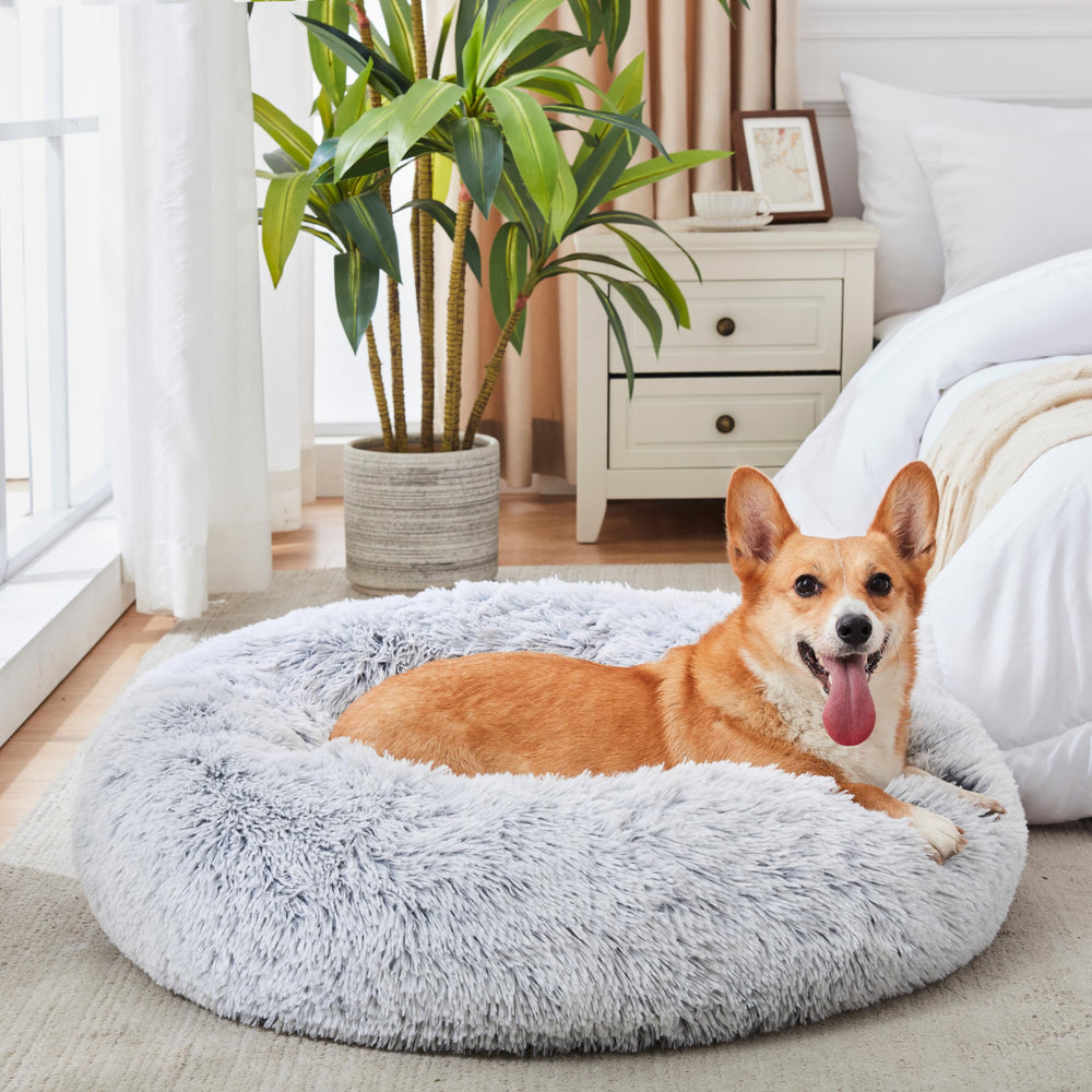 Cama WESTERN HOME WH para perro en forma de dona, descanso suave y acogedor.