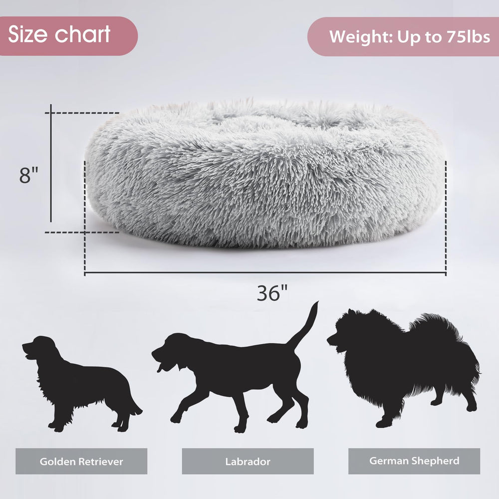 Western Home WH cama perro estilo donut, ideal para perros pequeños y medianos