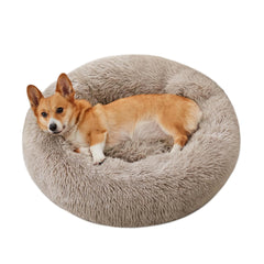 Cama Western Home WH con peluche suave para perros y gatos, ideal para descanso cómodo.