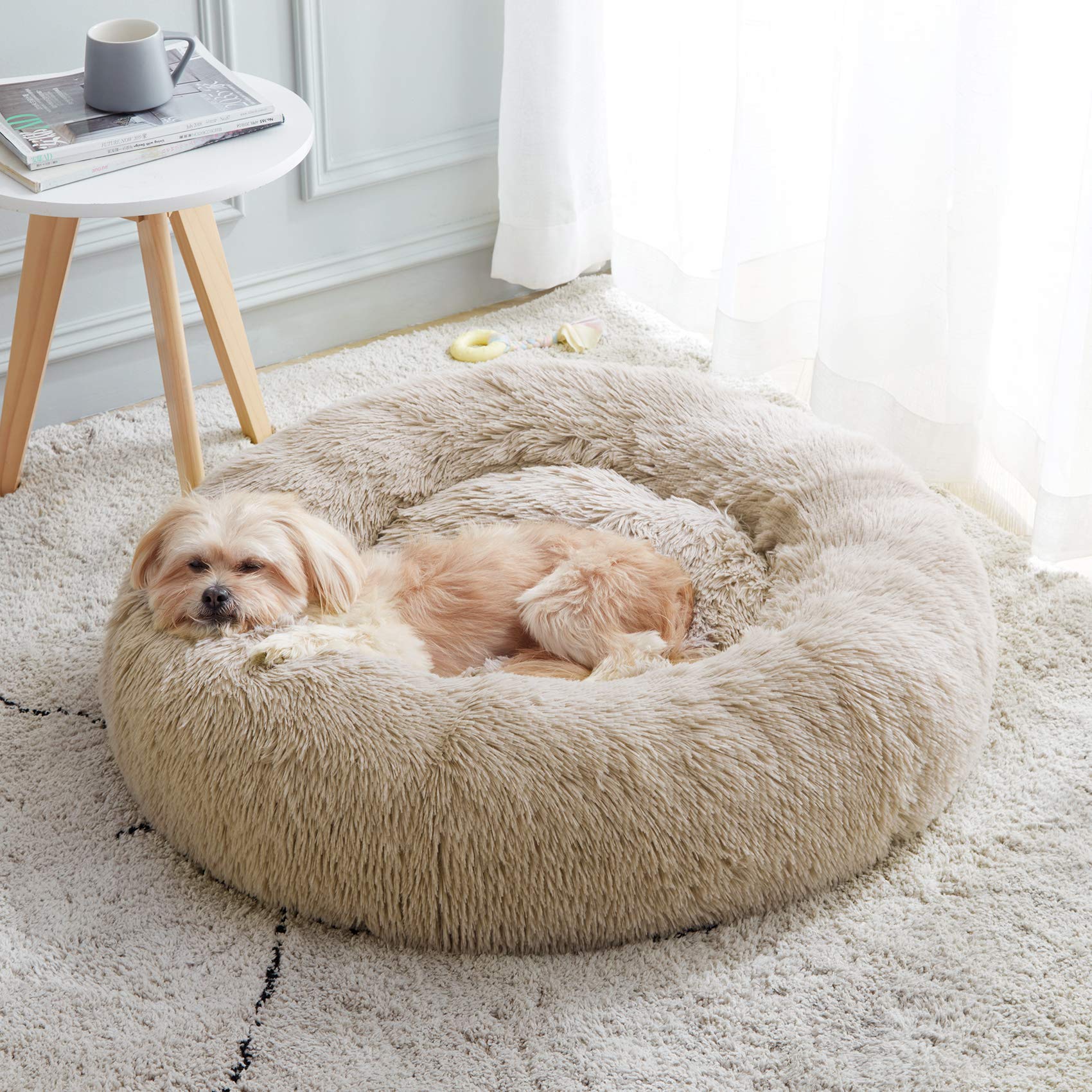 Western Home WH cama redonda para perros y gatos, apoyo suave.