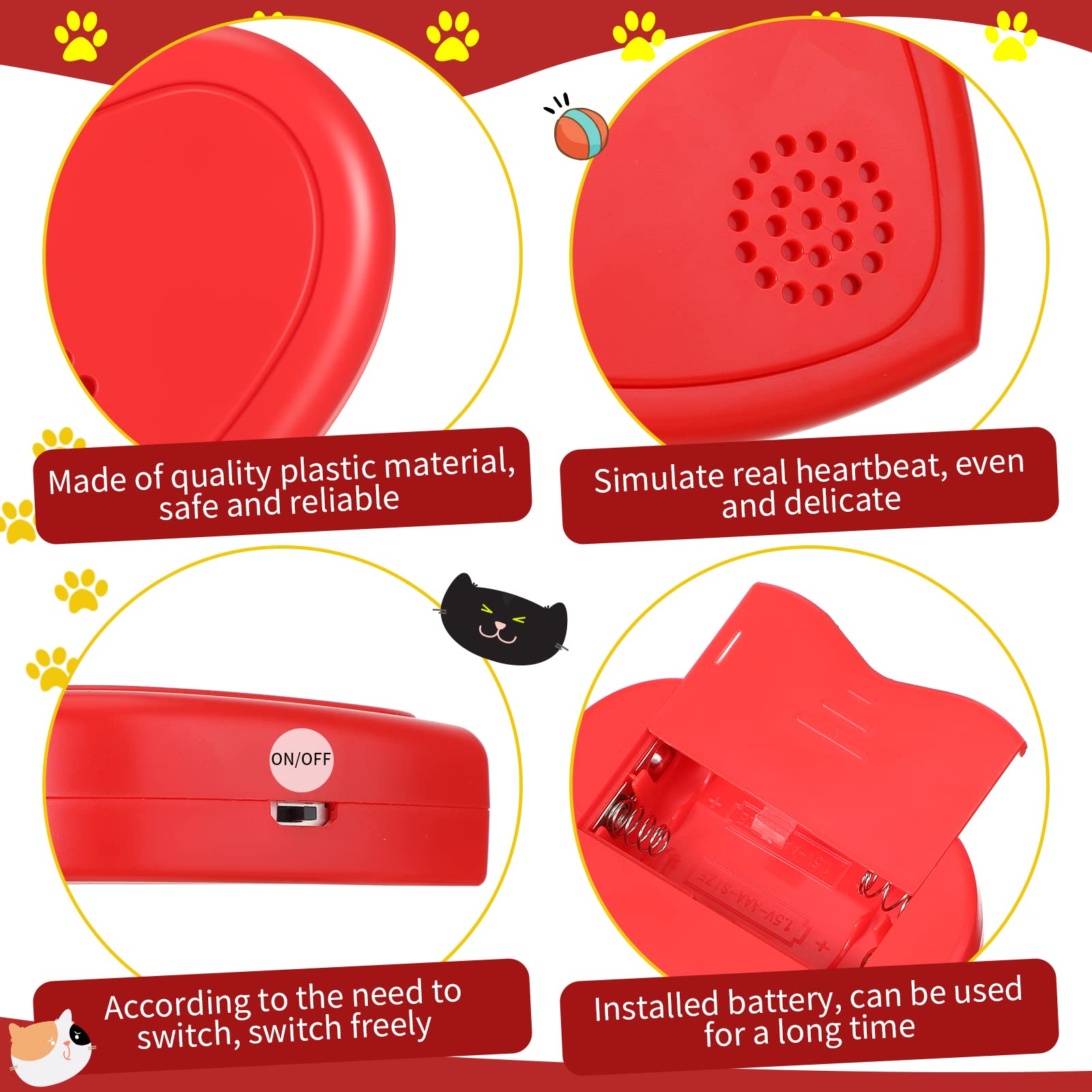 Juguete Wettarn latido con forma de corazón para perro, aporta seguridad nocturna.