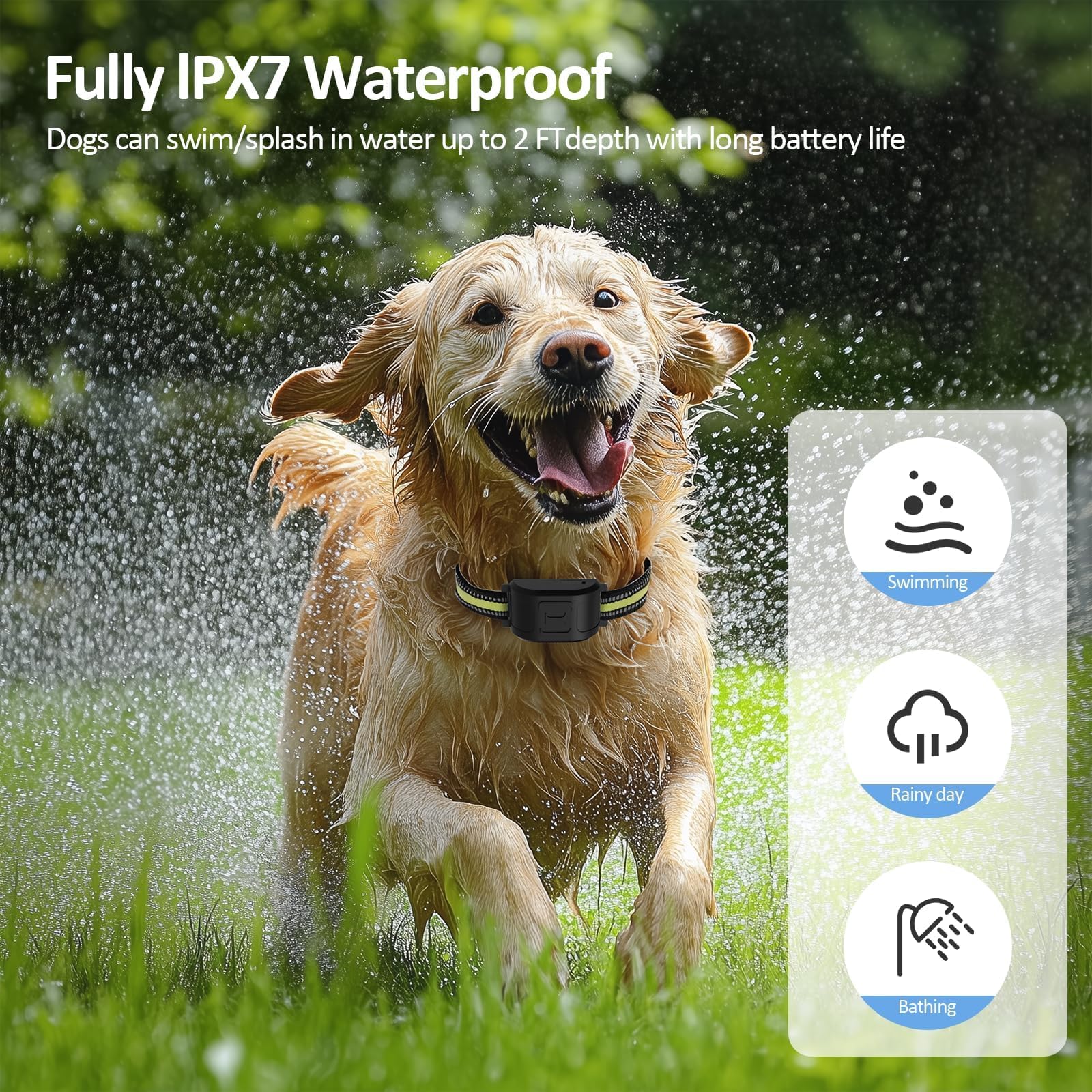WEUYUY collar impermeable y recargable para actividades al aire libre