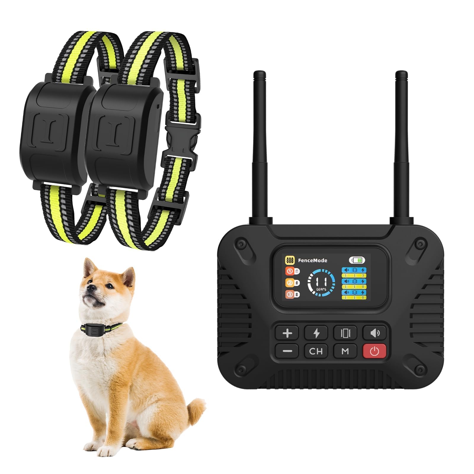 WEUYUY sistema de cerca inalámbrica para perros con lectura rápida en pantalla y control práctico