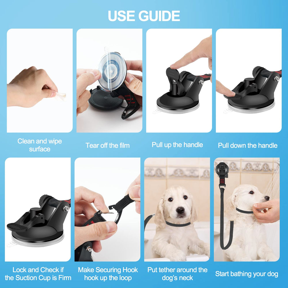 WEYASIU uso múltiple para baño y grooming, proporcionando sujeción segura.