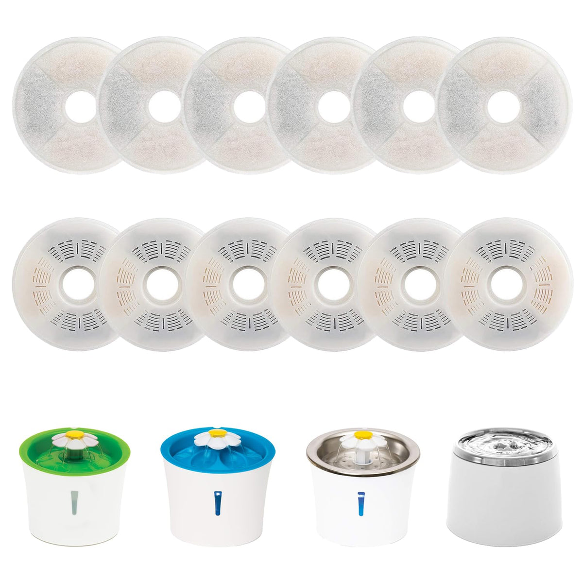 Filtros WEZEBEL para Catit Flor, 12 unidades para reducir olores