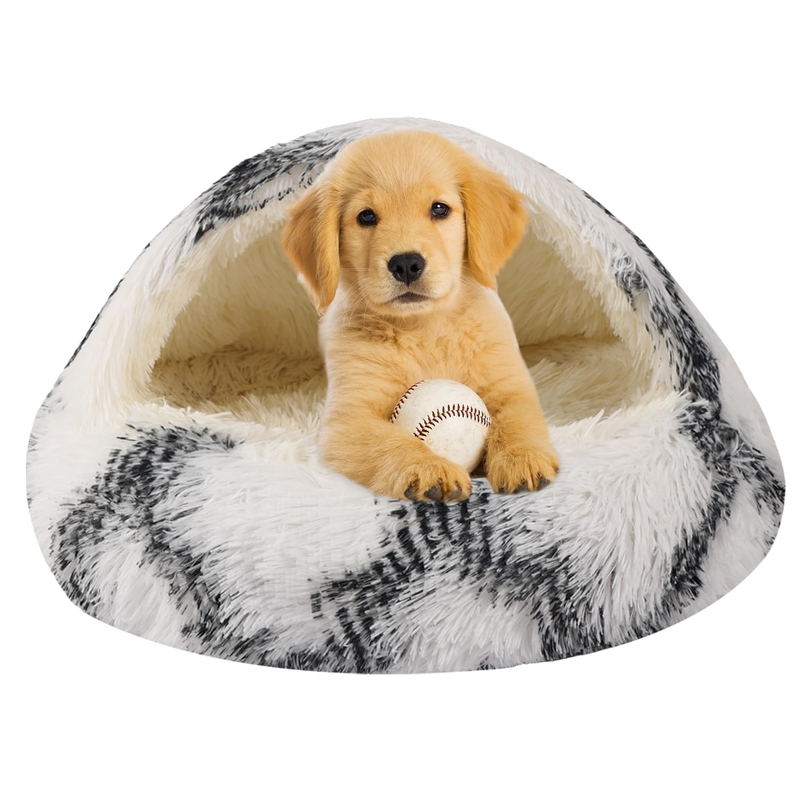 WgoogW cama cueva para perro pequeño, refugio cálido para siestas seguras.