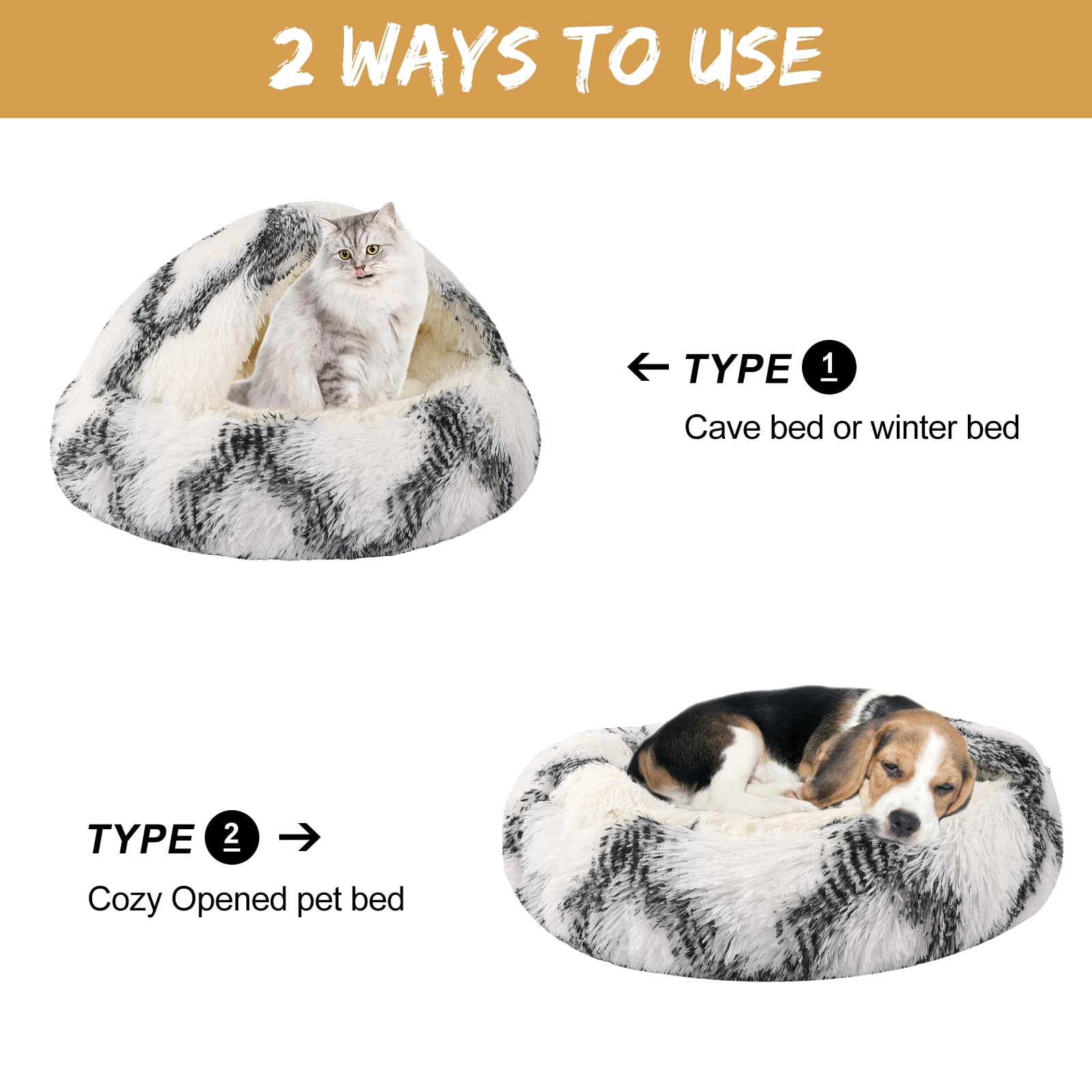 WgoogW cama en forma de dona, soporte de cabeza cómodo para dormir relajadamente.