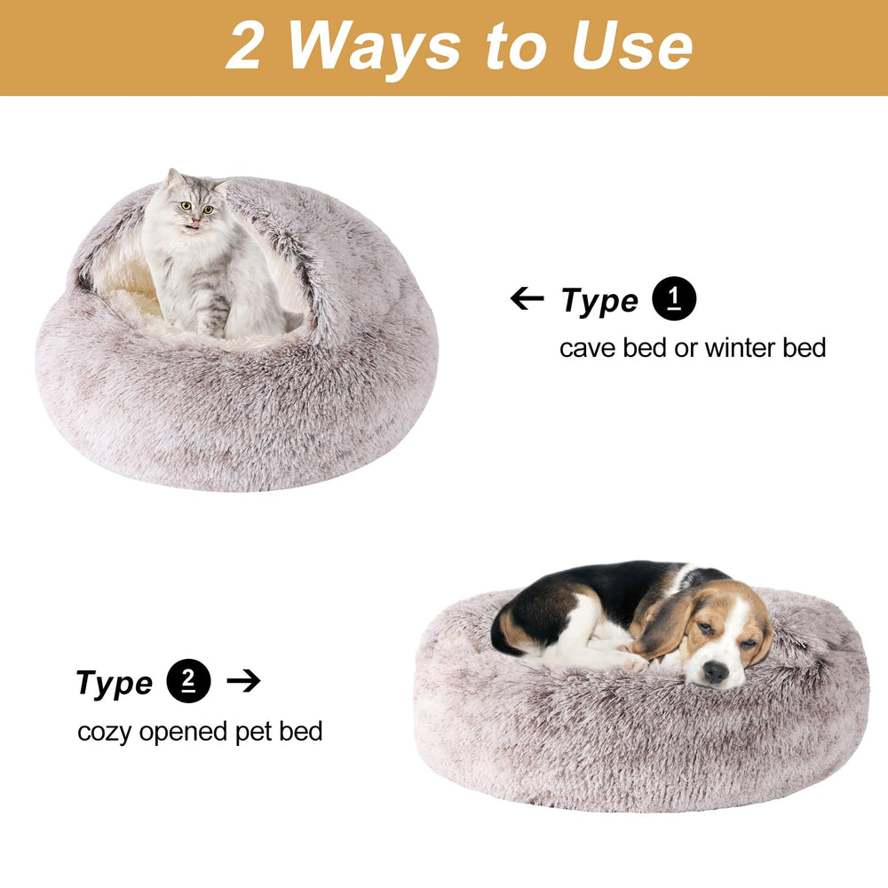Cama cueva WgoogW para gato, interior suave y lavable