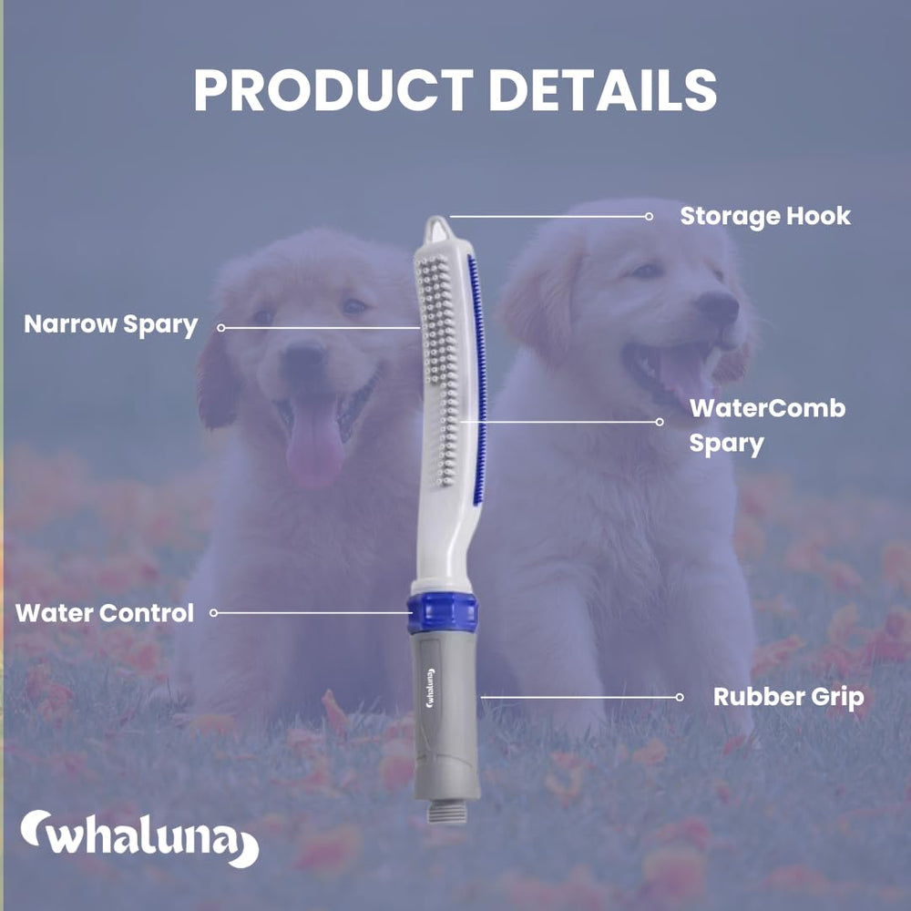 WHALUNA mango ergonómico facilita control con una sola mano durante el baño.