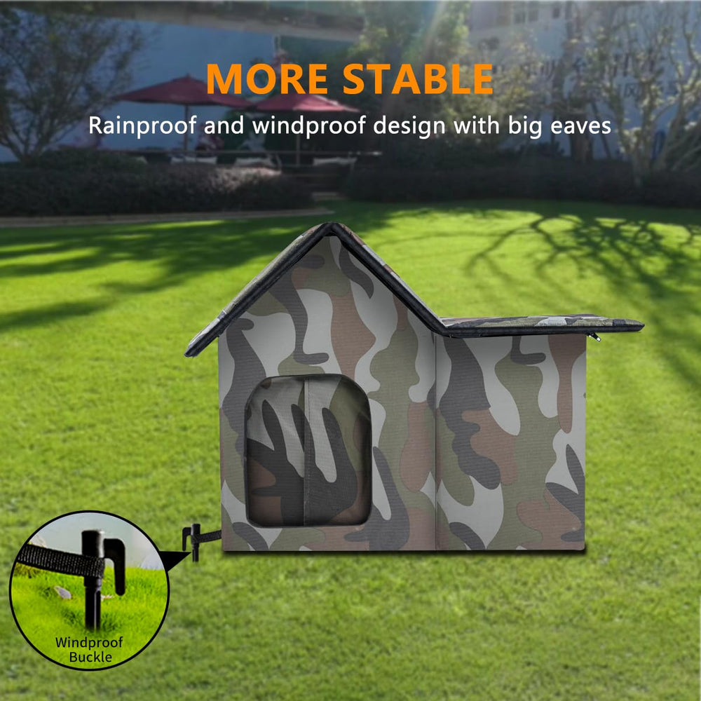 WHDPETS casa exterior plegable para verano e invierno