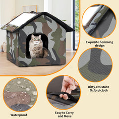 WHDPETS casa-gato-puerta-lateral-cortina protege del viento y del frío