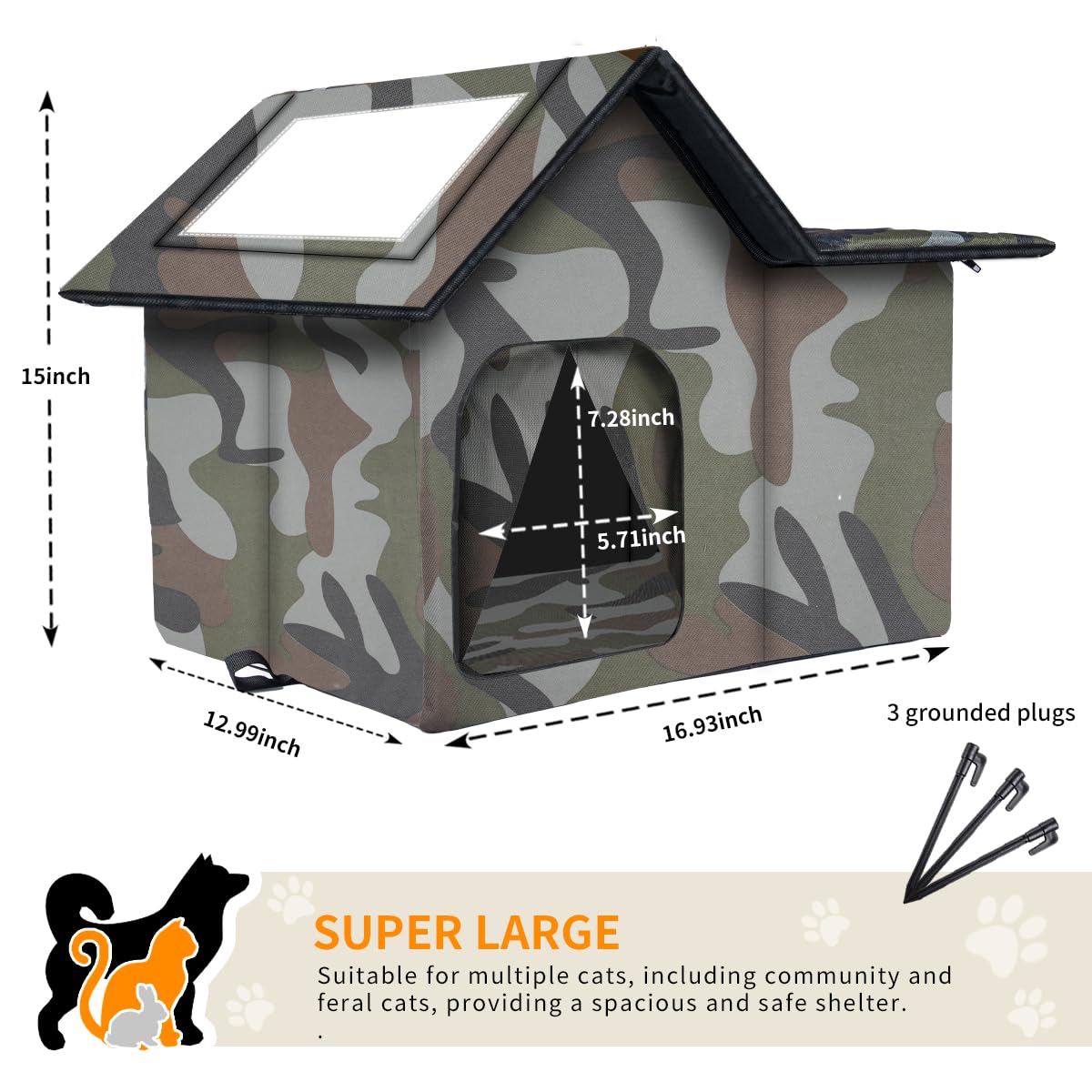 WHDPETS esterilla suave interior para confort invernal