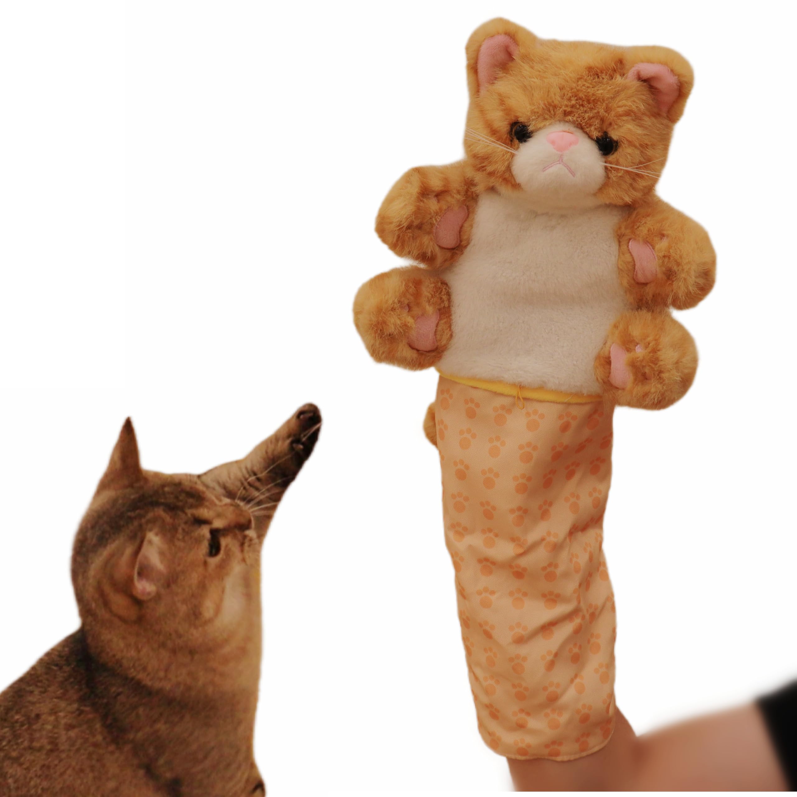 WHEELOJOY guante gato realista con cara detallada para juego seguro.