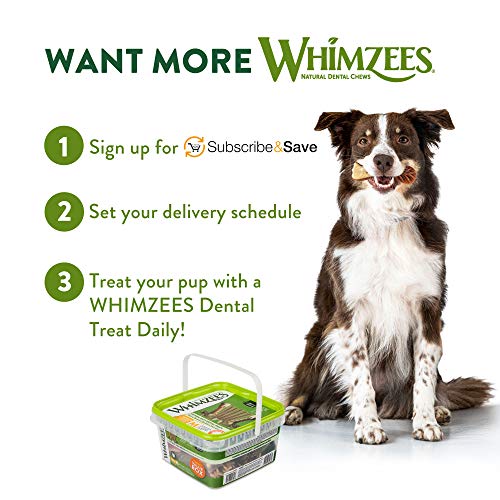 Whimzees bienestar, pack de 28 unidades, ideal para mantener una rutina diaria.
