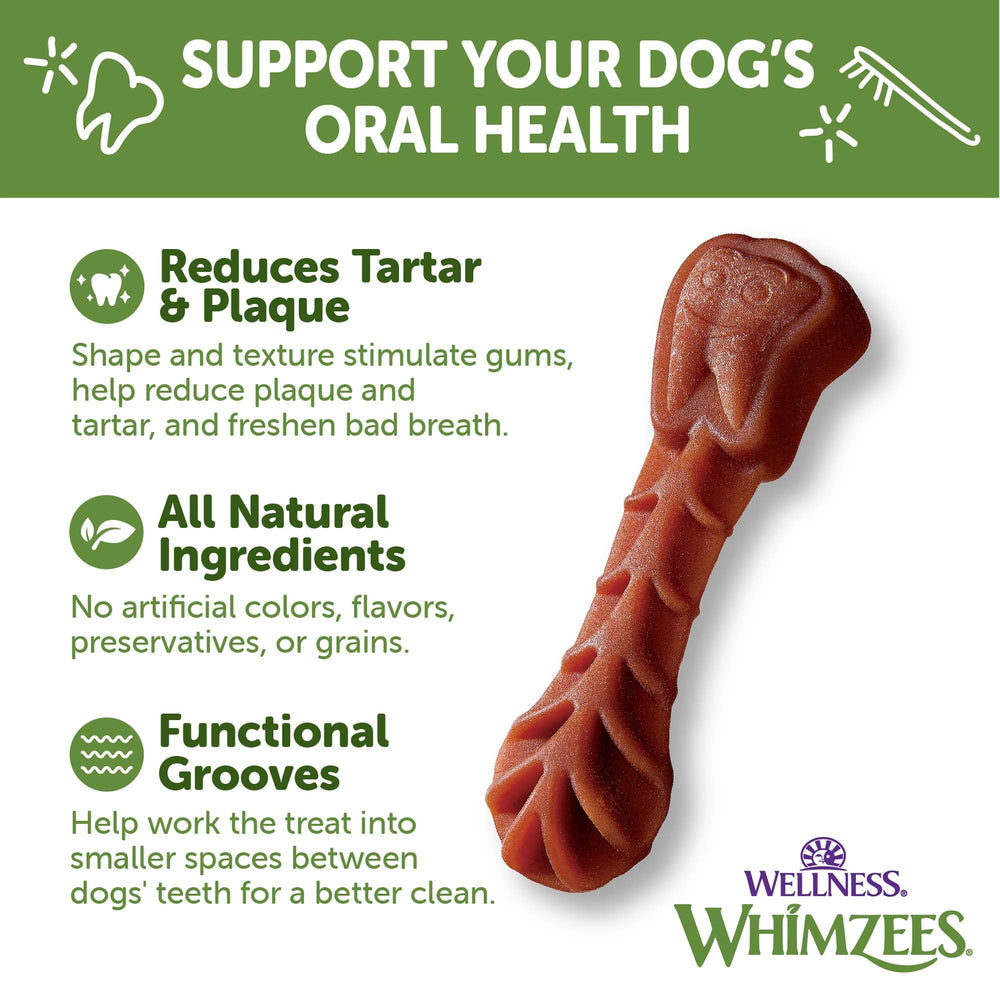 Whimzees Premios dentales, aptos para perros de 7 a 11 kg.