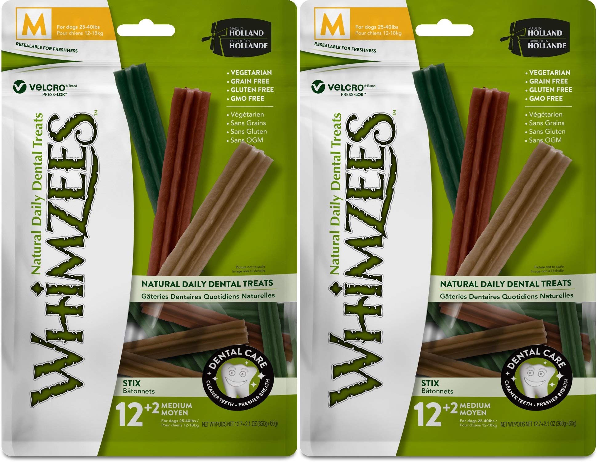 Whimzees Stix para perros medianos, palitos fáciles de agarrar que apoyan la higiene bucal