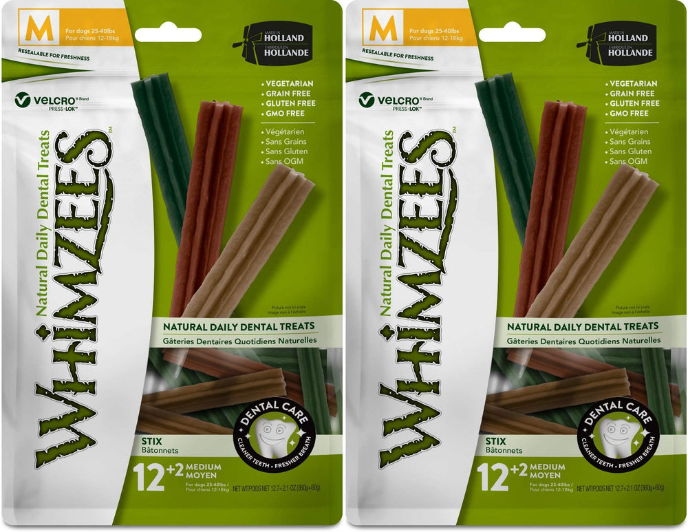 Whimzees Stix para perros medianos, palitos fáciles de agarrar que apoyan la higiene bucal